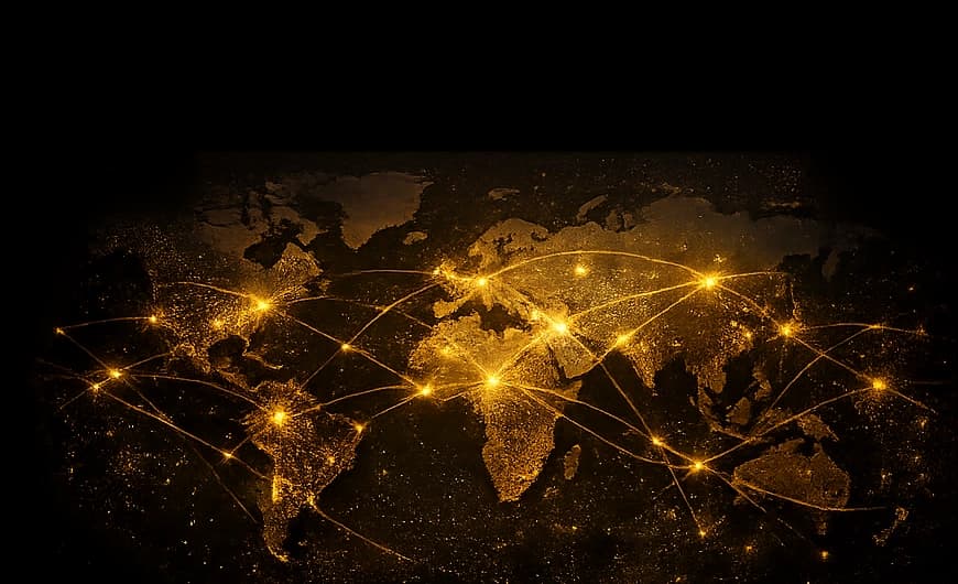 Международная карта маршрутов